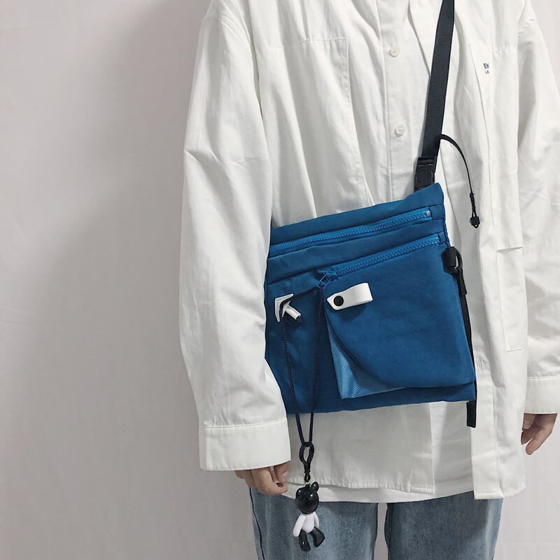 Funktion Männer Bote Taschen Streetwear Schulter Tasche Hochwertige Wasserdichte Reisetasche Männer Straße Stil Hüfte Crossbody Brust Tasche