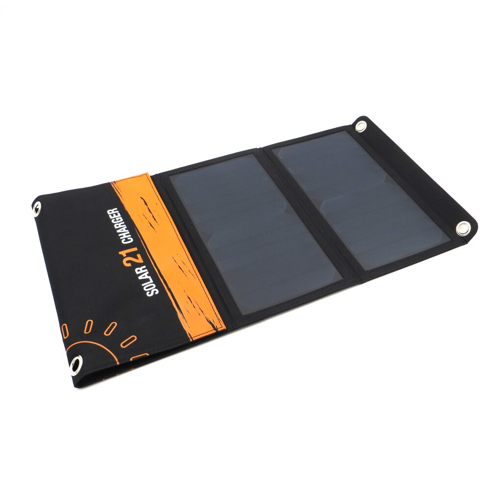 Draagbare 21 W 3500mA Solar Charger Sunpower Zonnepaneel Lader met Usb-poort Batterij Lader Power voor Mobiele Telefoons 5 V USB