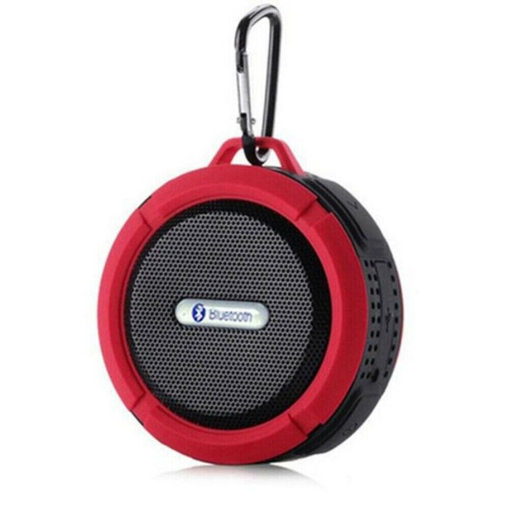 Mini Outdoor Wireless Speaker Waterdichte Geluid Douche Auto Zuig Handsfree Mic Cup Stereo Muziek Speakers: Rood