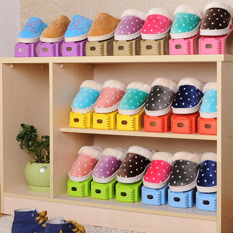Adjustable Double-layer Simple Shoe Rack Household Korean Thick Integrated Shoe Storage Rack Space-saving Integrated Shoe Rack