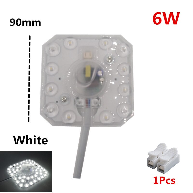 Loftslamper led modul  ac220v 230v 240v 6w 12w 18w 24w 36w led lys udskift loftslampe lyskilde praktisk installation: 6w hvide