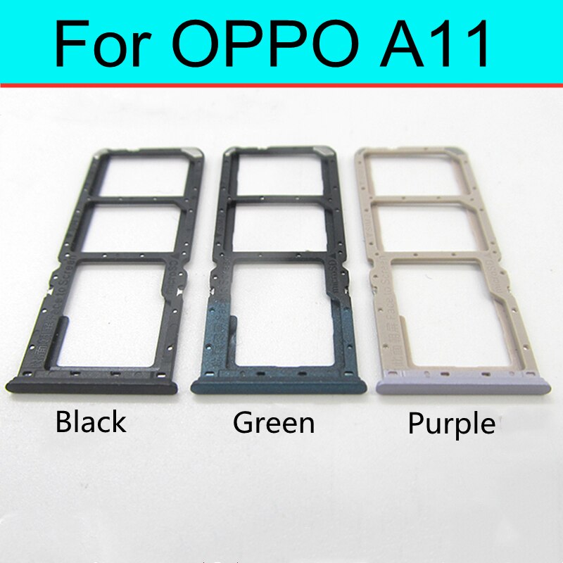 1 stücke Sim Karte Tablett Halfter Für OPPO A11 PCHM10 PCHT10 Sim Mikro Leser Karte Slot Adapter Karte Buchse Reparatur teile