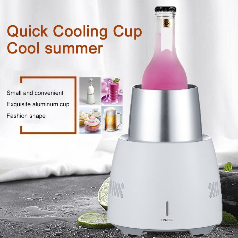 28W 350Ml Elektrische Koeler Zomer Quick Koeler Cup Mok Houder Machine Mini Koelkast Vriezer Voor Drank Yoghurt Jelly uk/Eu/Us Plug