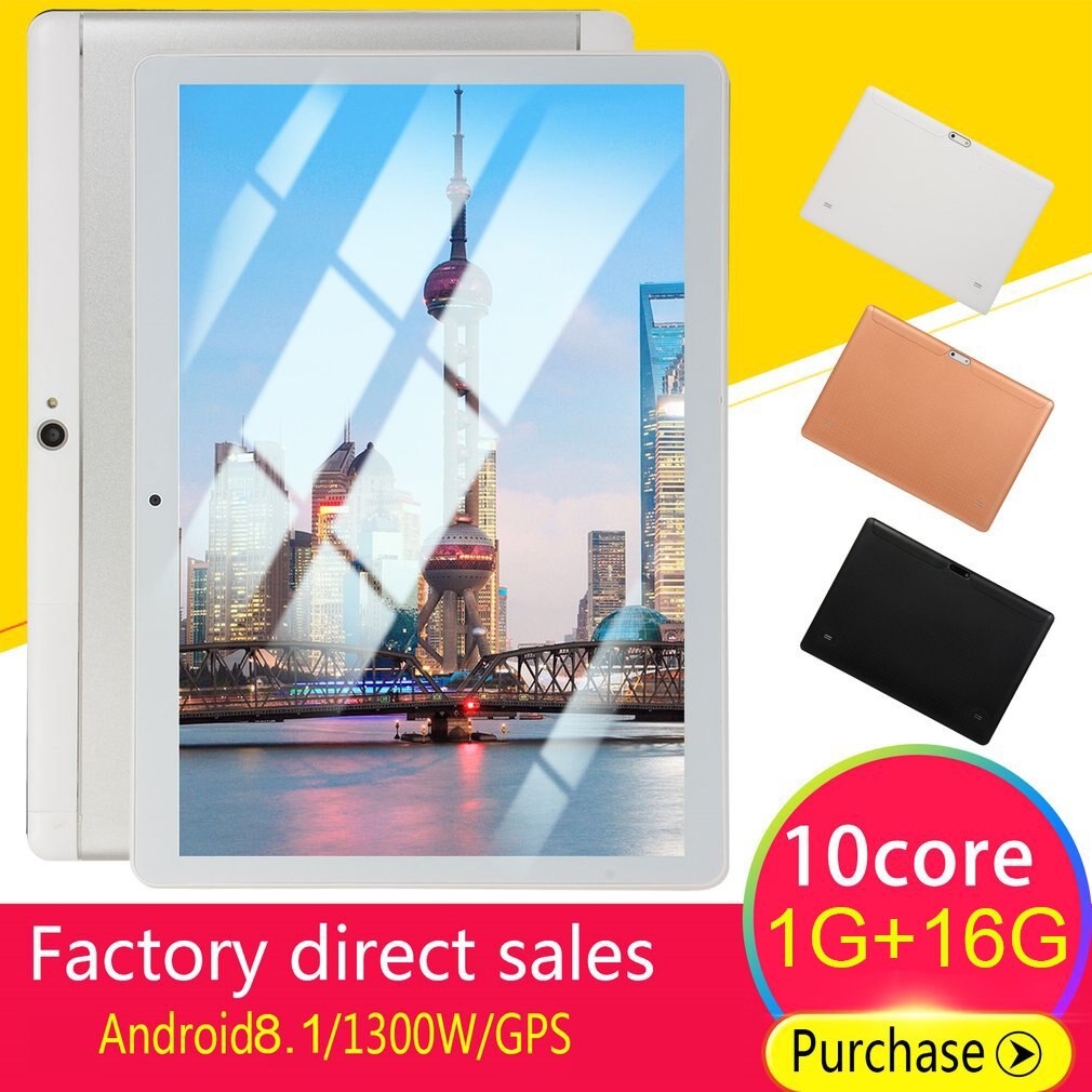 10.1 Inch tablet PC Large Screen tablet android 8.10 8GB RAM 64GB ROM WiFi GPS 10.1 IPS 2560*1600