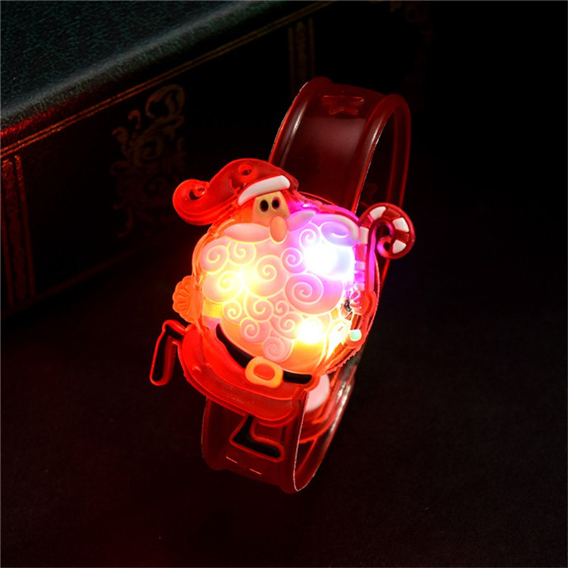 Christmas Santa Claus Light Flash Toys Wrist Hand Take Dance Party Dinner Party