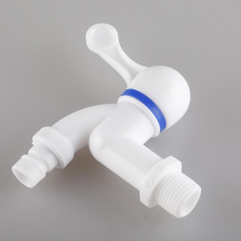 plastic faucet pp mini tap male thread white small Bibcock easy install washing machine garden