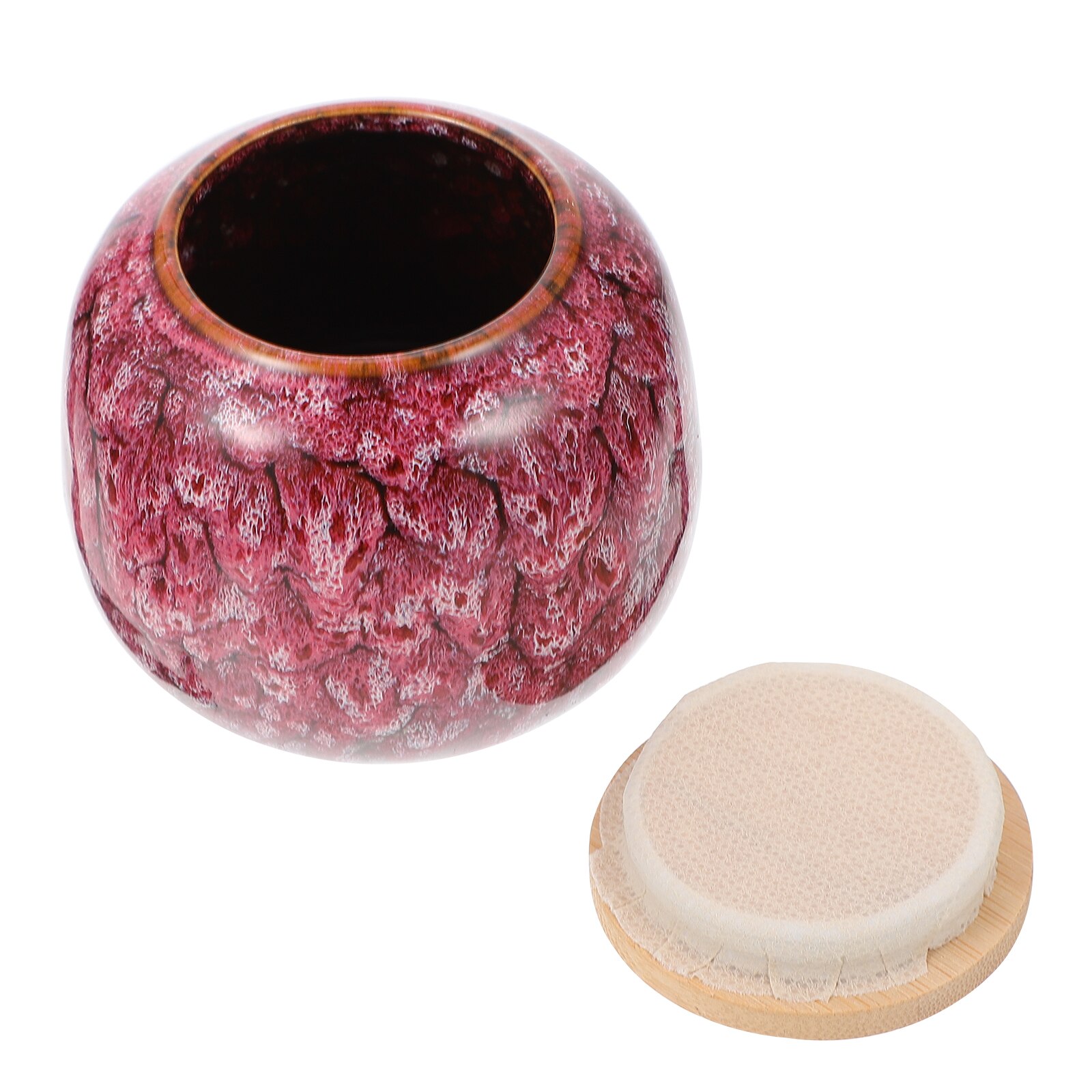 Ceramic Tea Jar Storage Tank Tea Sealed Jar Tea Leaves Organizer for Home Use: Pink