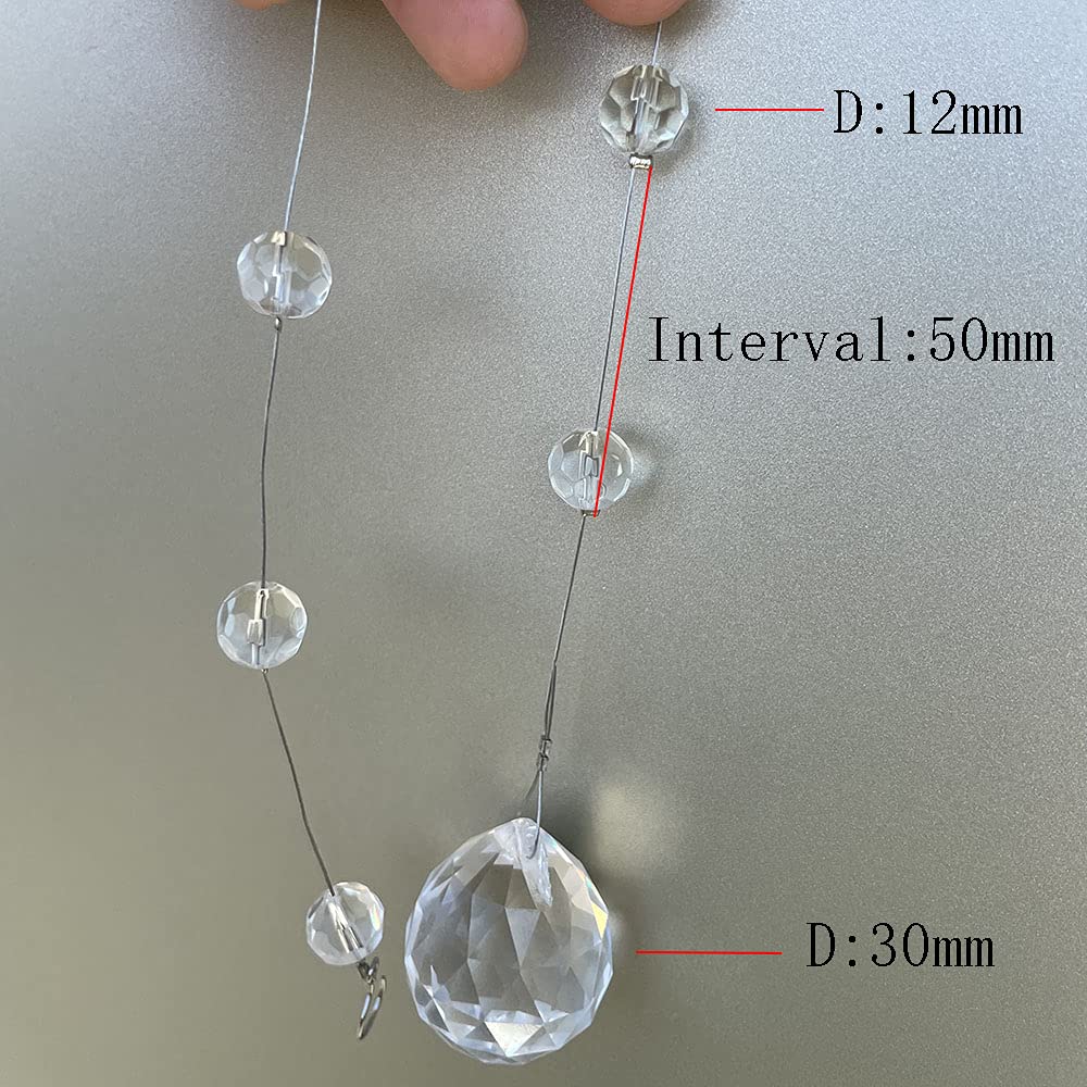 Kunstmatige Kristal Kralen Strengen Clear Glas Kralen Opknoping Gordijn Kroonluchter Ornamenten Deur String Opknoping Plafond Decoratie
