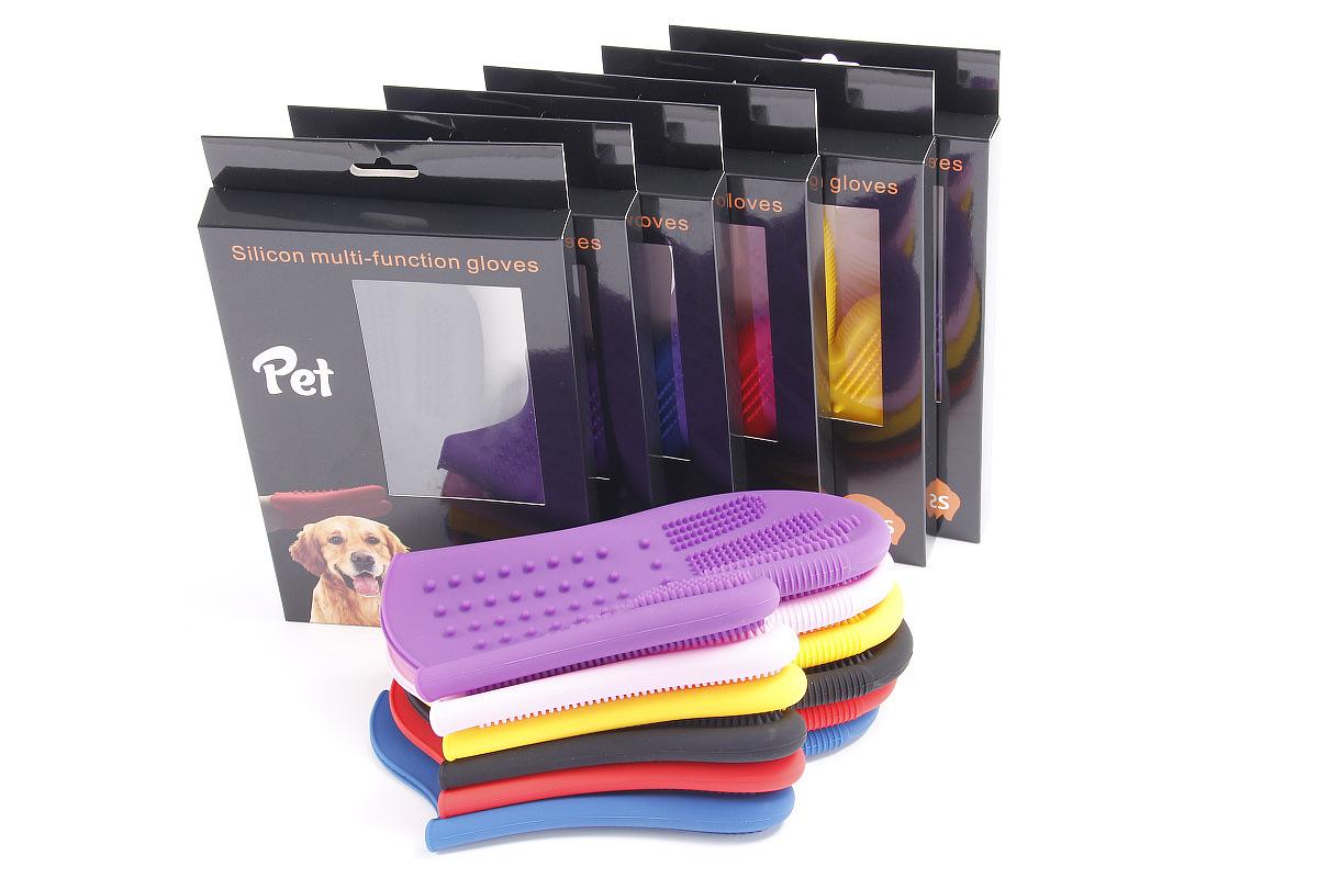 Huisdier Siliconen Bad Massage Handschoenen/Bad Borstel/Sticker Ontharing Borstel Siliconen Borstel Waterdicht Pet Cleaning Grooming Tool