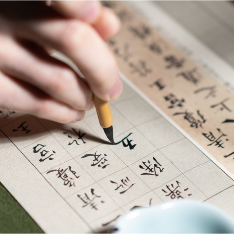Small Regular Script Brushes Calligraphy Brush Purple Rabbit Weasel Hair Hard Writing Brush Chinese Painting Pen