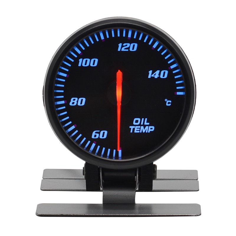 Dragon gauge 60mm Pointer Black Face Blue backlight Car Oil temp gauge temperature Meter With Sensor 50-150 Celsius