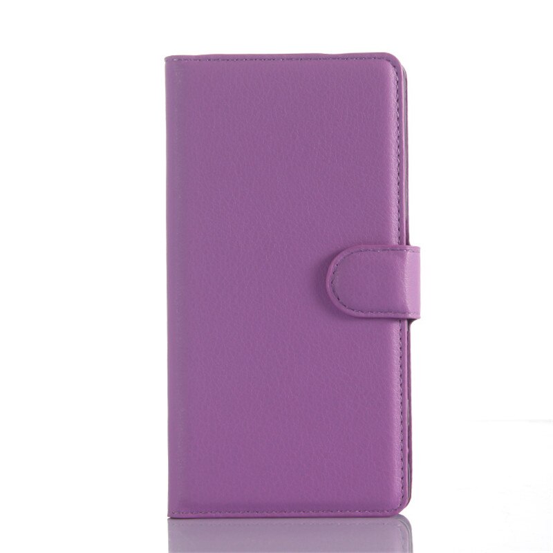 For Sony Xperia Z5 Premium E6853 E6883 Flip Case Wallet Leather Cover for Sony Z5 Premium Dual TPU Bumper Phone Case Card Slots: Purple