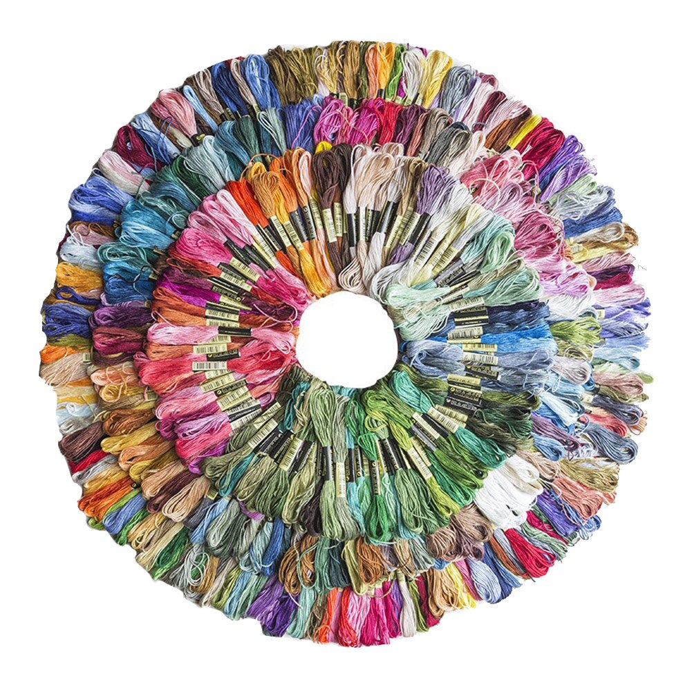 447 Pieces Cross Stitch Threads All Different Color Embroidery Thread Skeins Craft Dofferent Color Thread 7.8 meters