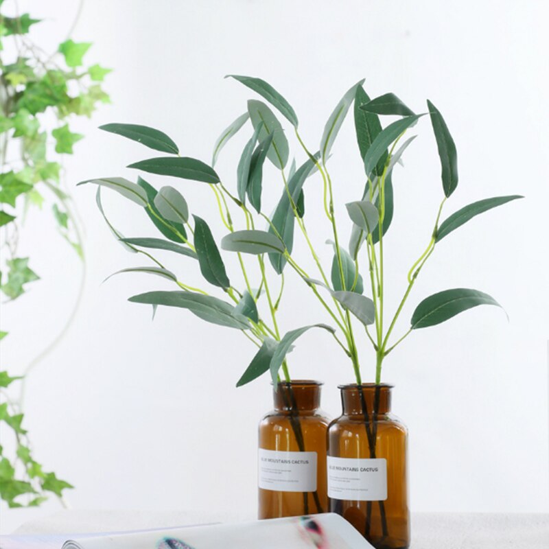 Plants Garden Party Decor Simulation Plant Sprig Eucalyptus Leaves Artificial Flowers Home Decoration Flower Arrangement