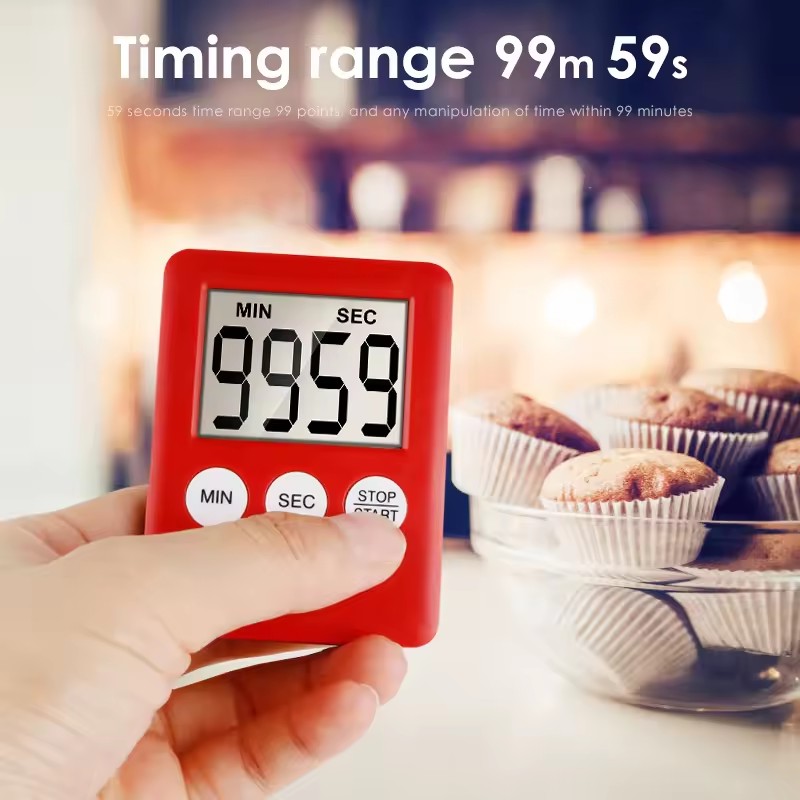 Minuterie magnétique chronomètre de sommeil cuisine cuisson affichage LED numérique Minute deuxième compte à rebours compte à rebours oeufs bouillants minuterie