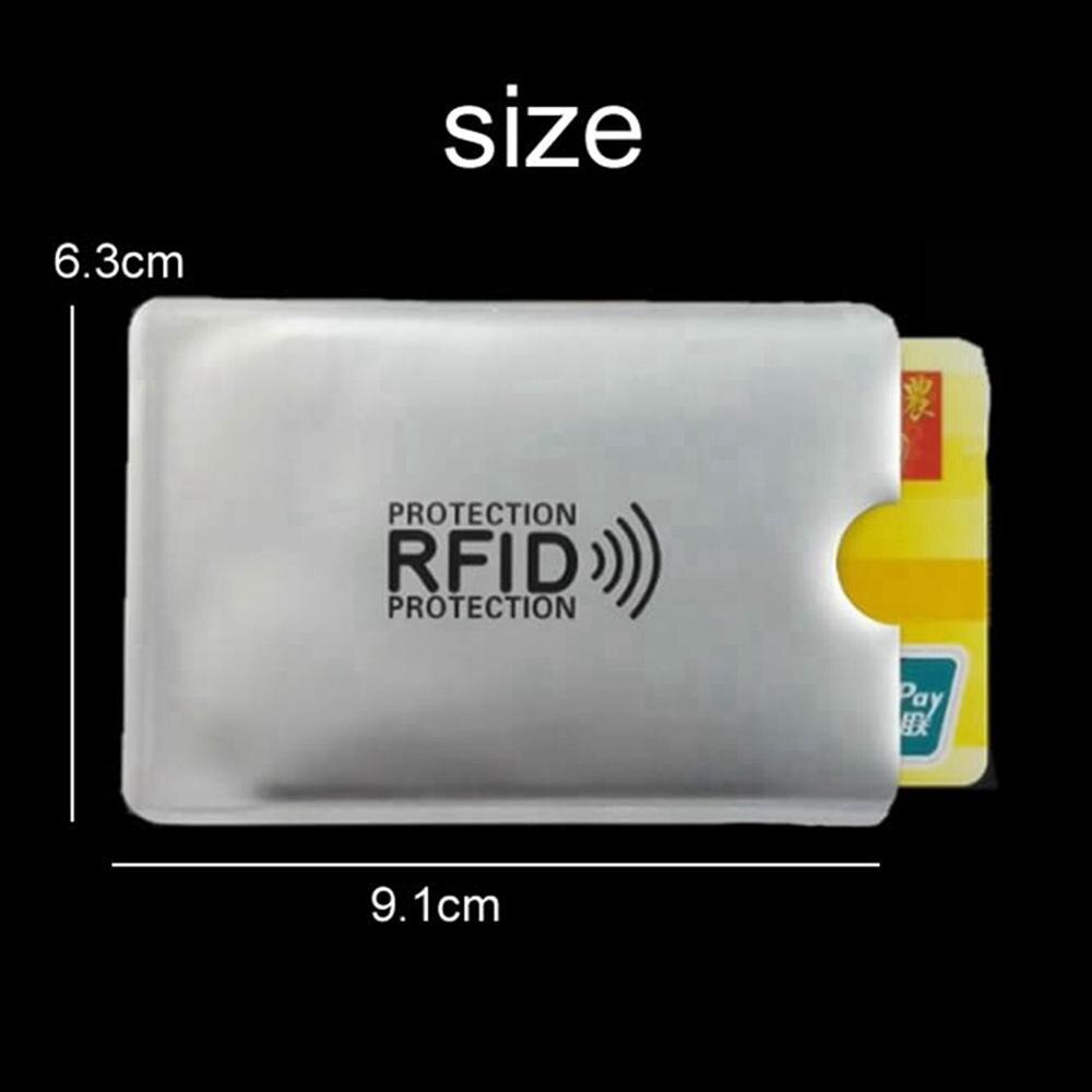 Tarjetero Anti Rfid con bloqueo de lector, 10 piezas, soporte de tarjeta de identificación de crédito, funda protectora de Metal de aluminio, soporte NFC 6,2x9,2