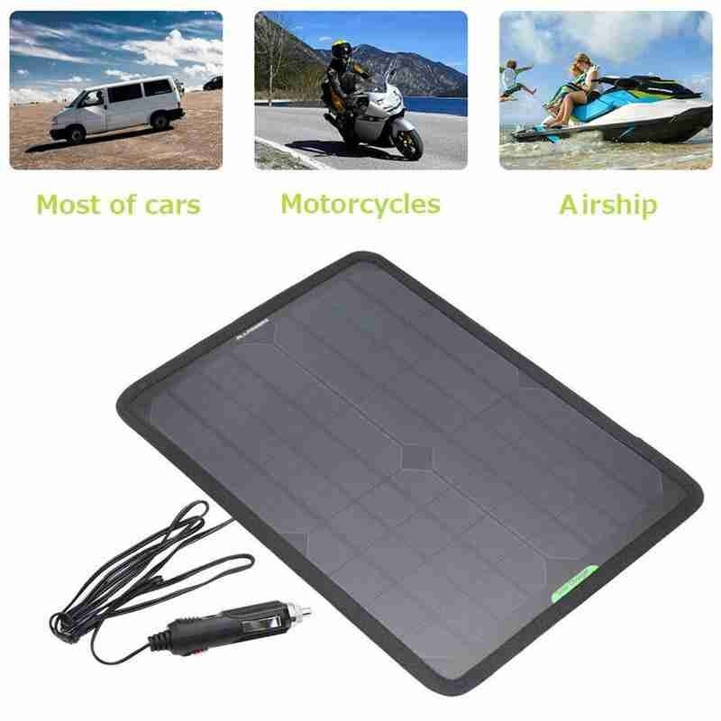 Utomhus portabel lättanvänd solbil elbil batteri verktyg laddare alligator laddning 10w solar clips board 18v h4 v 8