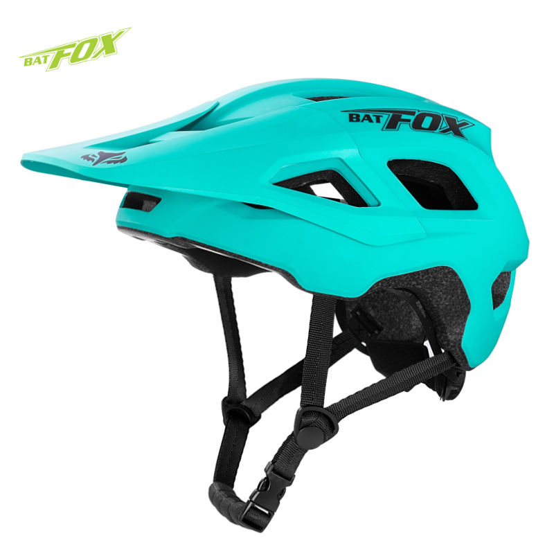 BATFOX casque de cyclisme intégralement moulé VTT visière casque de vélo hommes femmes casco bicicletas hombre vtt casques: M / BLEU CIEL