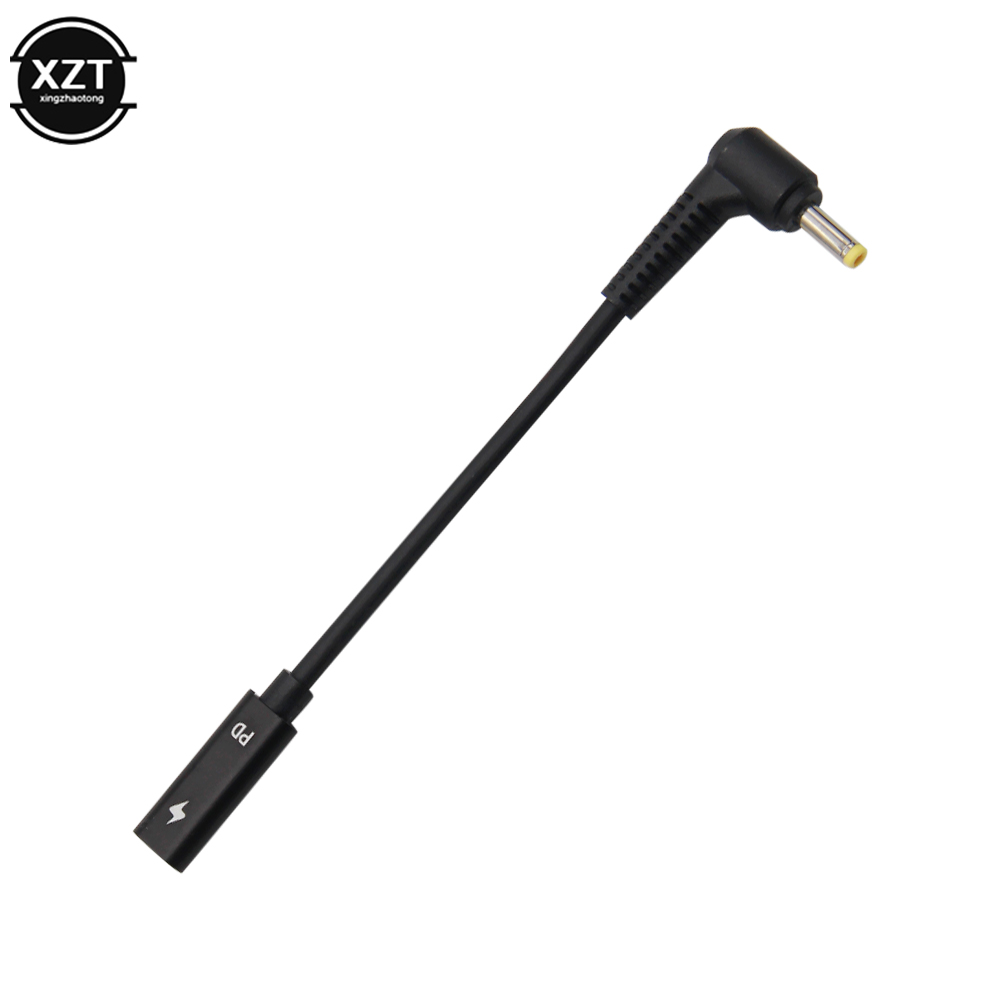 Usb Type-C Usb Vrouw Naar Dc 4.0*1.7Mm Mannelijke Interface Power Oplader Adapter Connector Voor Laptop Pd Snel Opladen Kabel