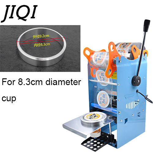 JIQI Manual Handle cups sealing machine hand electric drink sealer pressure lid sealing maker Bubble milk tea shop closure Cup: for 8.3cm cup