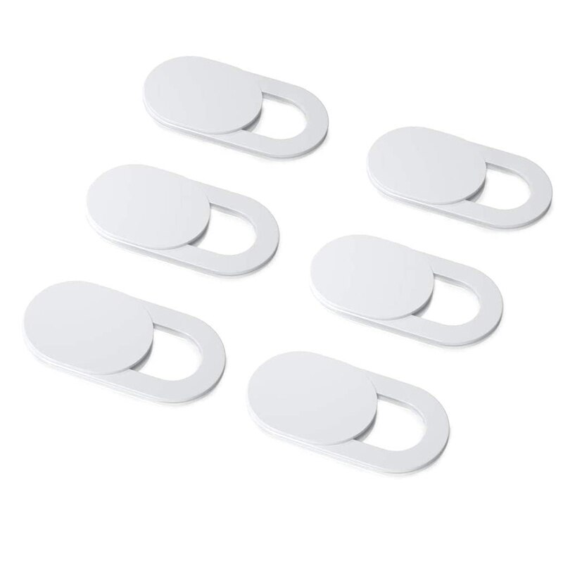 3 6 9 12 PACK Universal Webcam Shutter Laptop Phone Front Web Camera Cover Slider Ultra Thin Portable Privacy Sticker Protection: White - 6 Pack