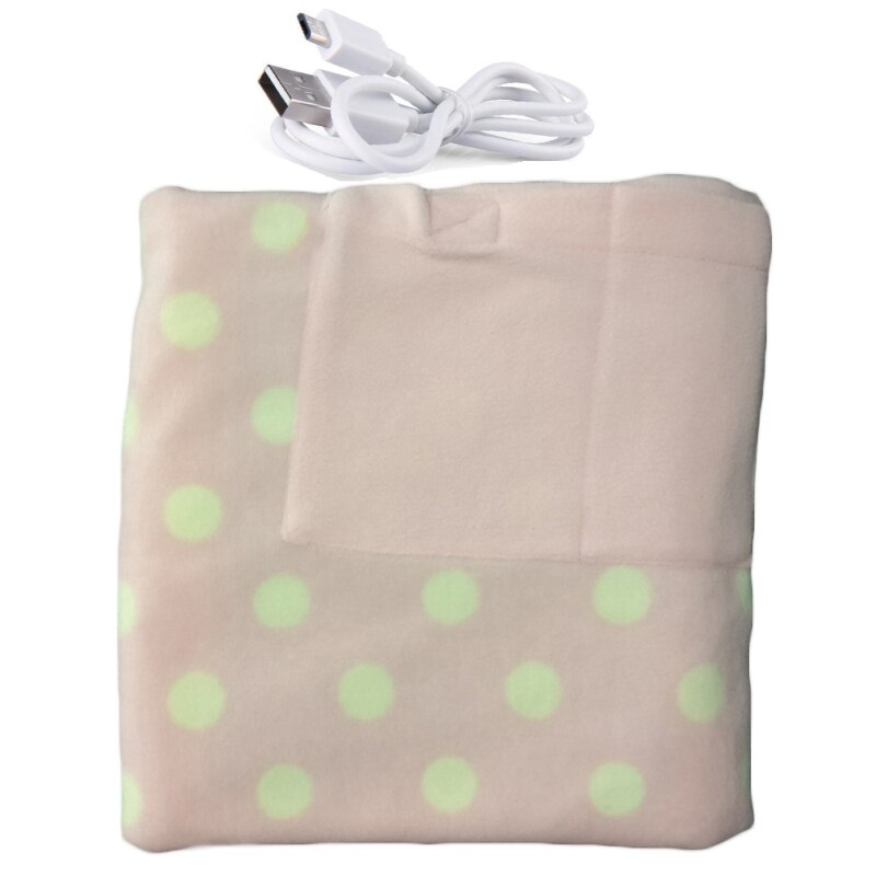 Couverture chauffante électrique USB 88x65cm, couverture chauffante plus épaisse, Thermostat, couverture chauffante électrique: Rose