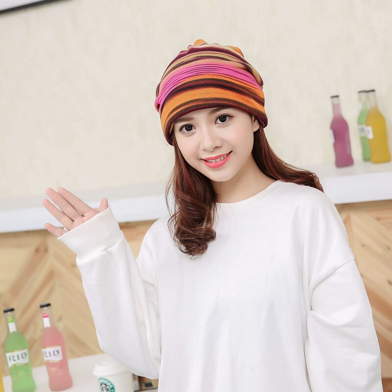 A prueba de viento deportes gorras mujeres corriendo, gorros, sombreros de capucha de invierno gorros de abrigo a rayas de punto sombrero de la bufanda de Yoga gimnasio directo tapas: rose red