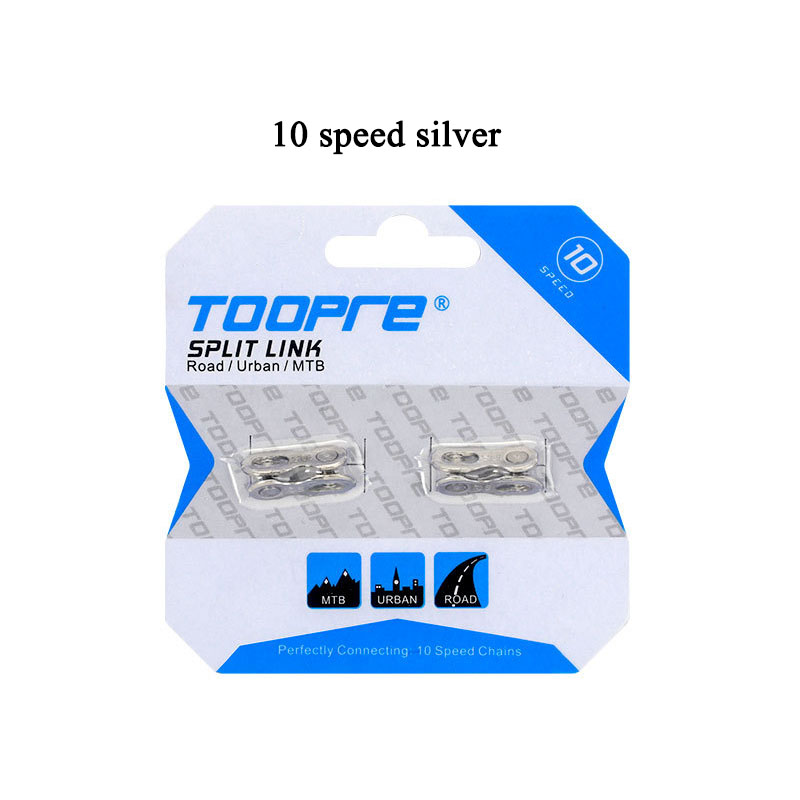 TOOPRE MTB Road Bike Chain Missing Link 6-7-8S/9/10/11/12 Speed Urban Bicycle Chain Connector Carbon Steel Cycling Accessories: 10s silver