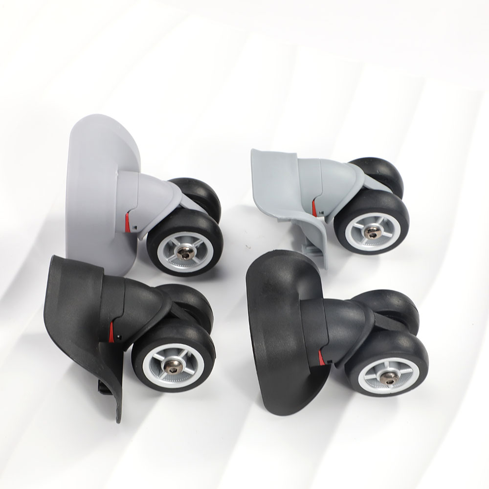 1 Pair Dual Roller Wheels Suitcase Luggage Replacement Casters Swivel Mute For Travelling Bag Travel Suitcase A08 Silent Wheels