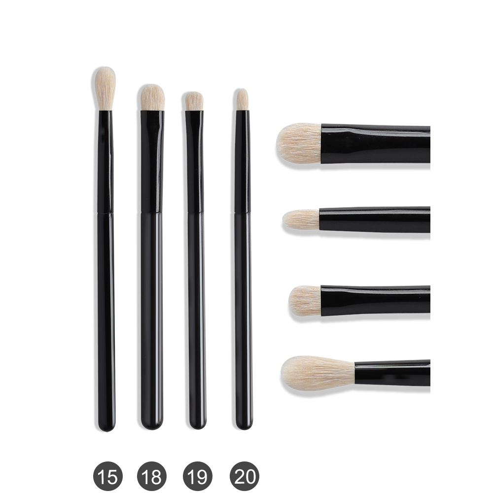 OVW Natural Goat Hair Face Cosmetic Kit Eye Makeup Brushes Set Black Wood Handle pinceaux maquillage poils naturel