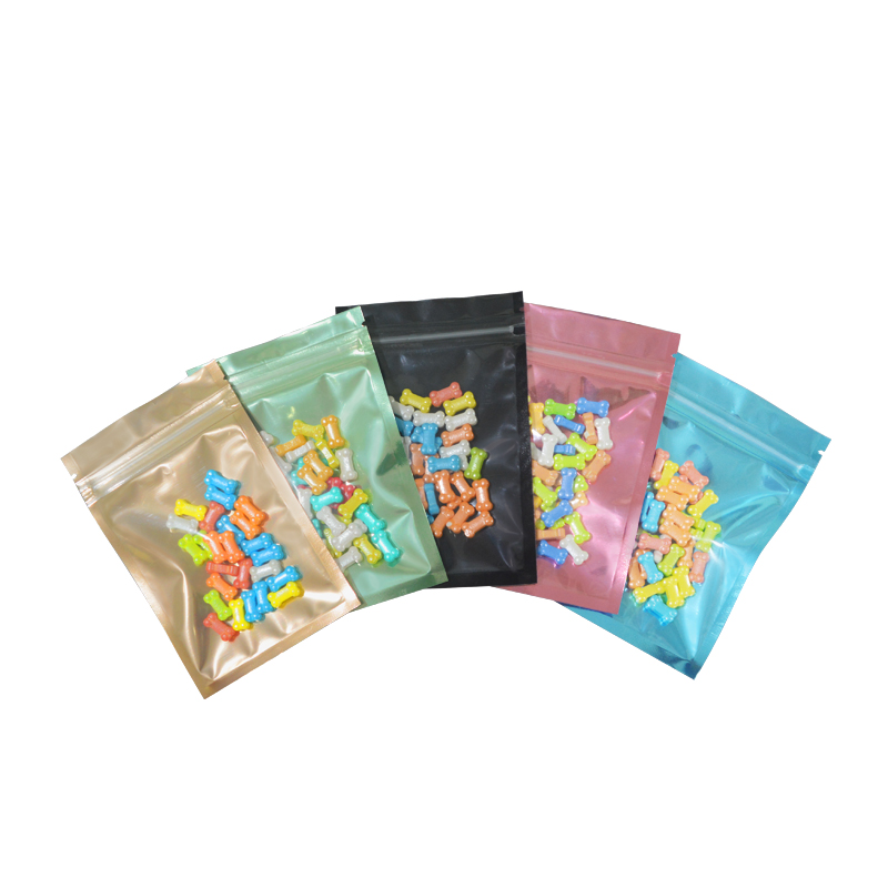 100 Pcs Kleurrijke En Transparante Zip-Lock Zakjes, Voedsel Opslag Zakken Vochtbestendige Zakken Houden Aroma Zip-Lock Zakken