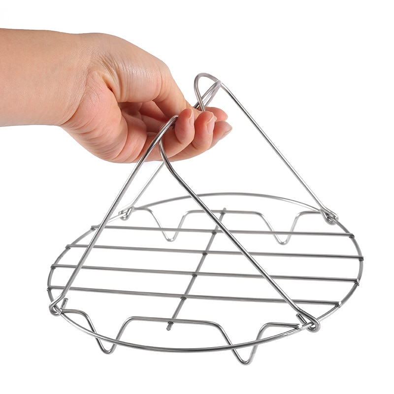 Stainless Steel Steamer Pot Pan Cooking Stand Heavy Duty Durable Stainless Steel Pressure Cooker Steamer Rack Trivet Cookware: A