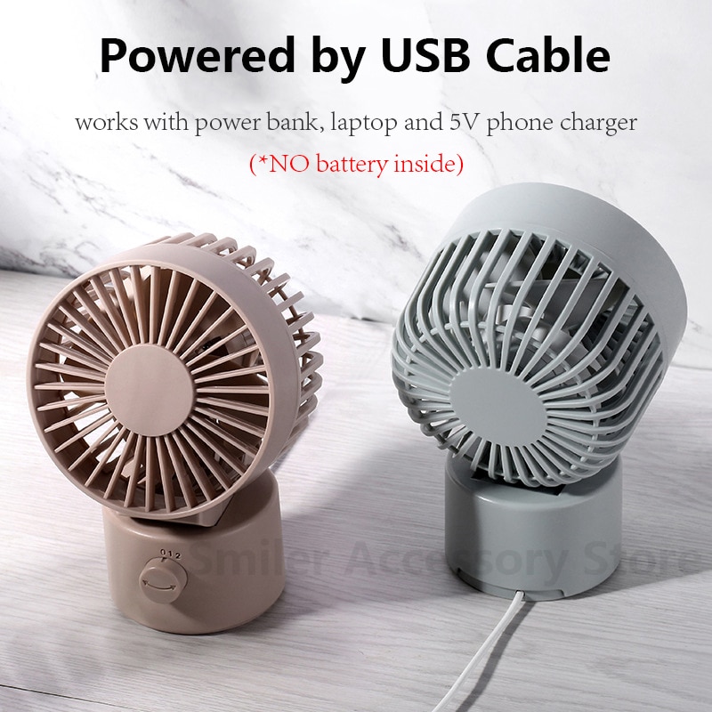 Mini USB Fan Portable Small Silent Home Office Desk DC 5C Electric Oscillating Standing Fan Noiseless Summer Cooling Fan Car Fan
