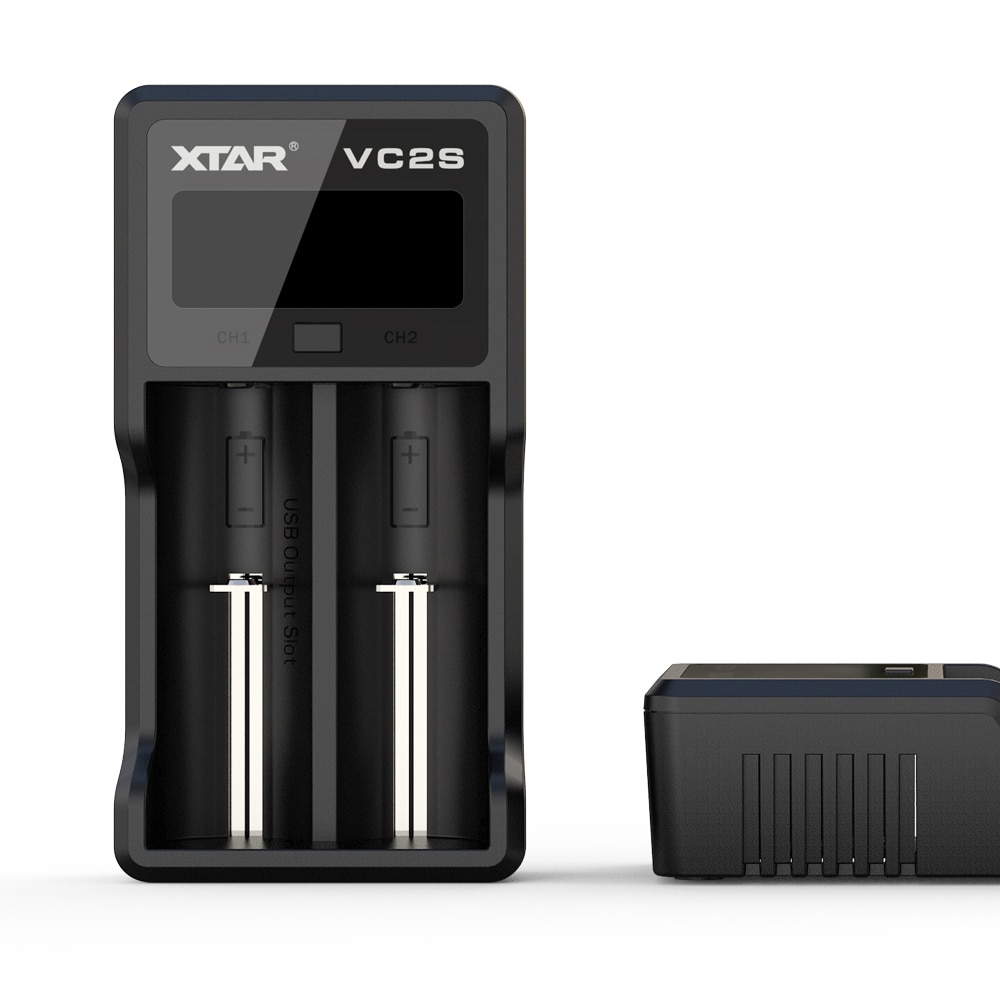 XTAR VC2 S VC2S coloré VA LCD écran Micro-USB alimenté portable batterie externe appliquer à 3.6 V/3.7 V Li-ion/IMR/INR/ICR 18650 26650