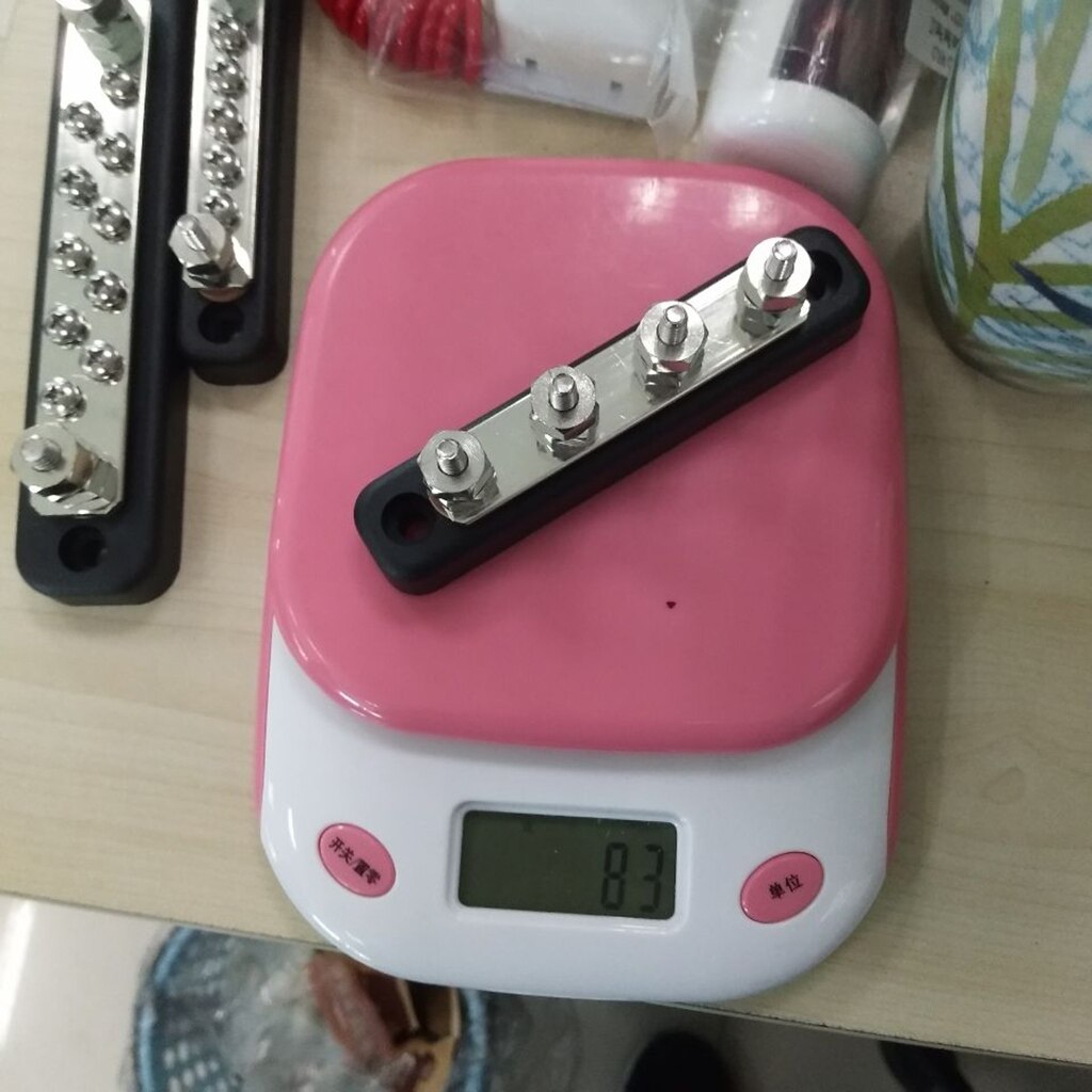 4 Position Terminal Distribution Block - Terminal Strip Blocks ,with 100A DC, 48A AC (Black)