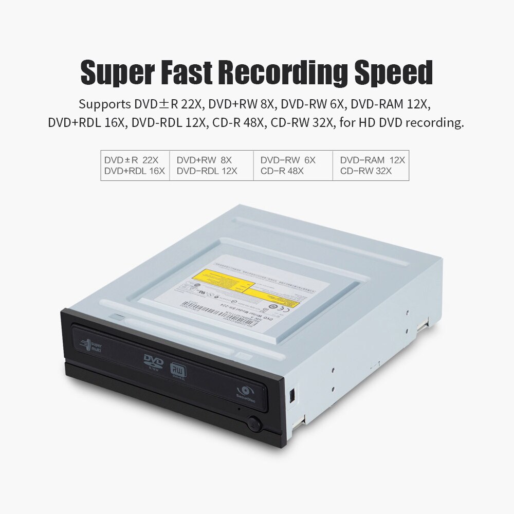 Dvd-rom desktop-drev sata seriel port dvd cd-rom cd-r dvd±rdl-læser til pc desktop