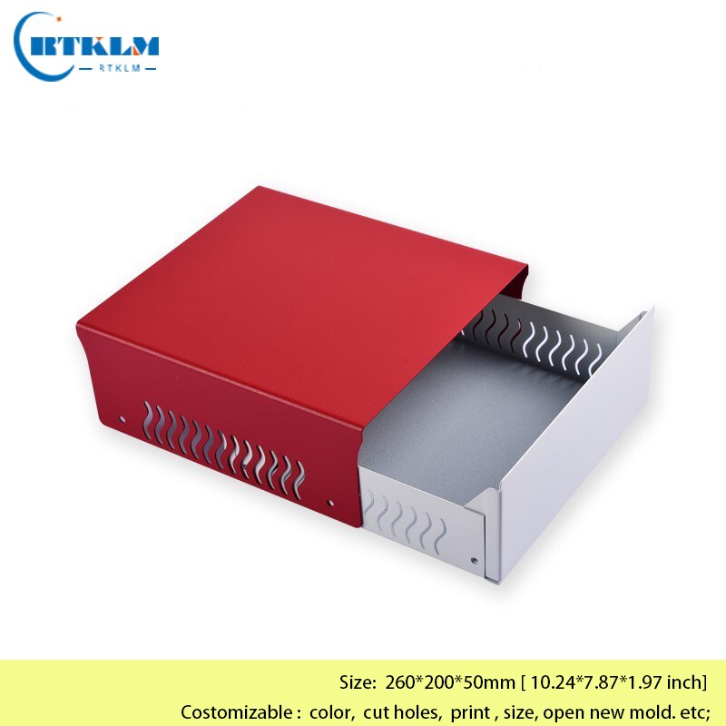 DIY project housing desktop box iron junction box custom cabinet box Iron box for electron enclosure 260*200*50mm