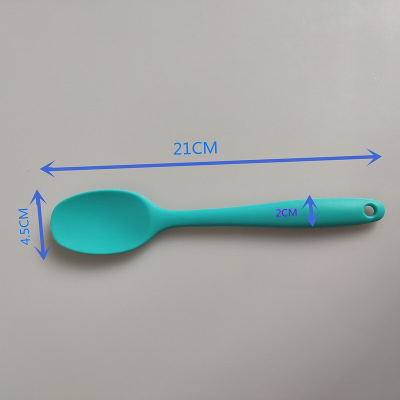 Cuchara mezcladora de silicona para mantequilla y pastel, utensilios de cocina, vajilla, cucharas de sopa, herramientas de cocina XB 002, 1 unidad