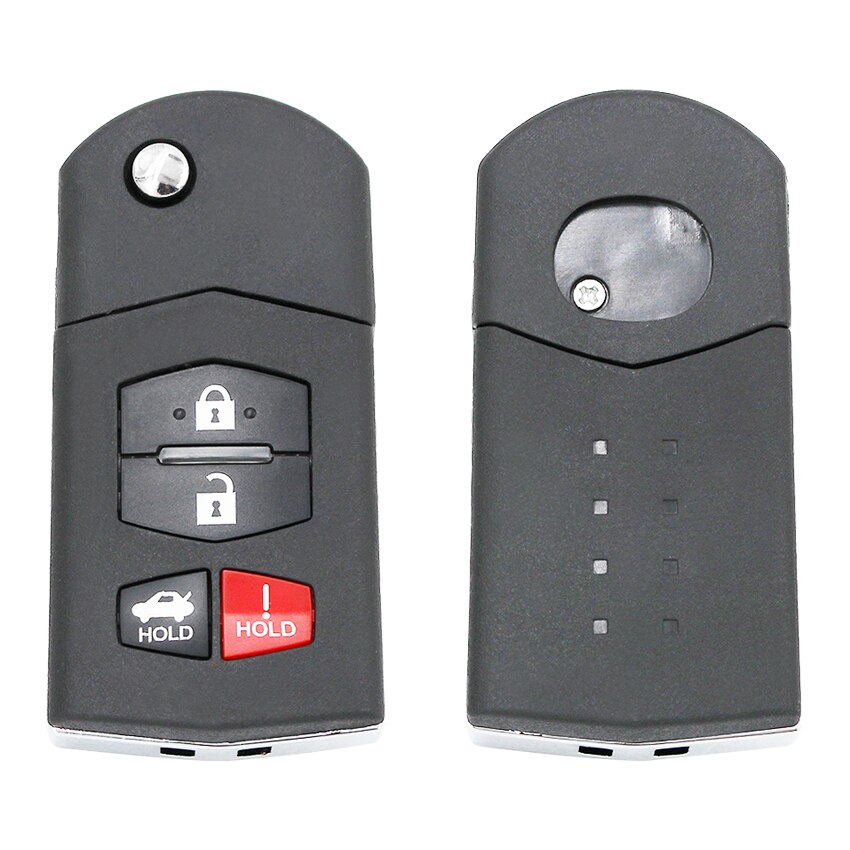3/4 buttons Flip Remote Key Fob Shell Case fob 4 Button for Mazda 3 5 6 RX-8 CX-7 CX-9 RX-8 with uncut HU133 blade