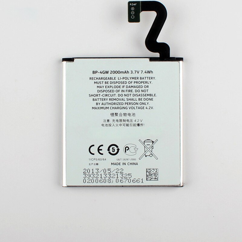 Original Hohe Kapazität BP-4GW Batterie Für NOKIA Lumia 920 920 T