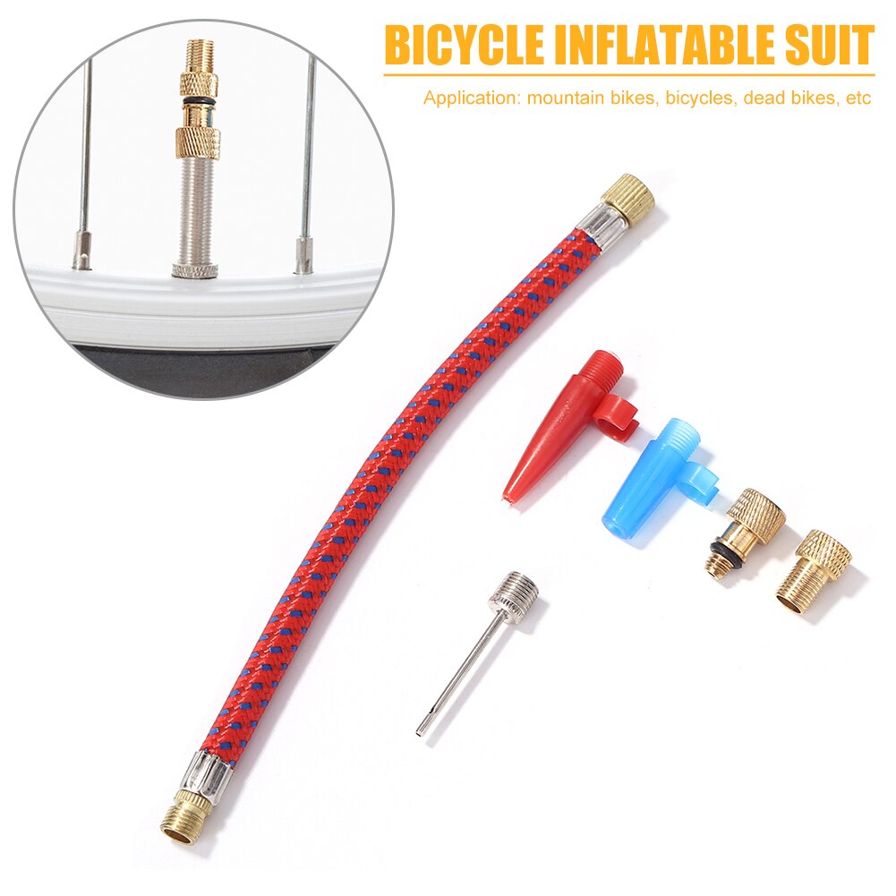 6 Pcs Bike MTB Wheel Inflatable Hose Needle Adapter Basketball Valve Connector Pump Bicycle Tool Aguja manguera inflable rueda