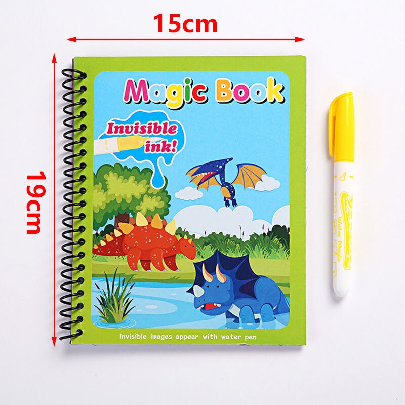 Children's graffiti picture book reusable picture book baby puzzle water brush set kindergarten princess drawing book