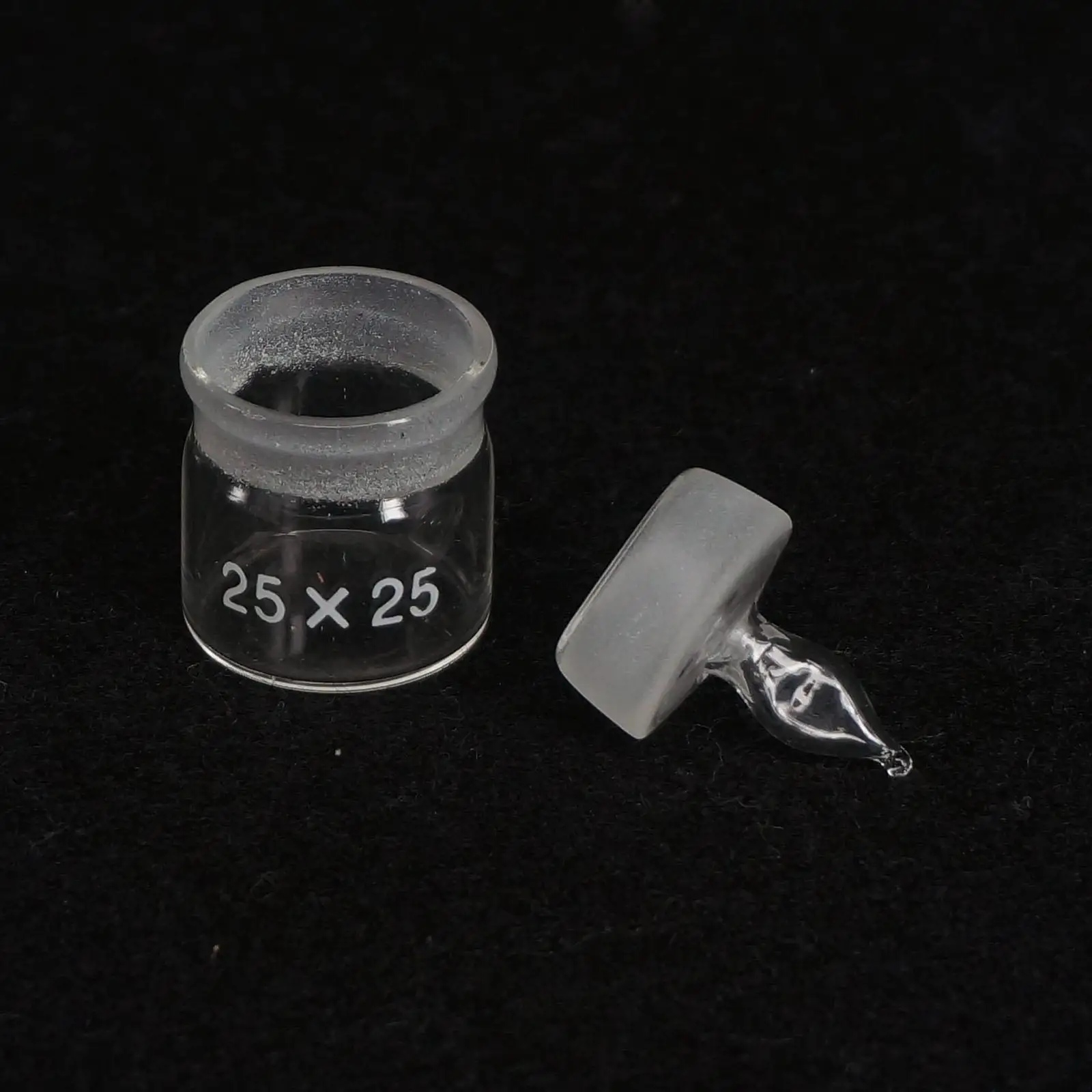 25x25mm Diameter x Height Lab Glass Weighting Bottle with Ground Glass Stopper