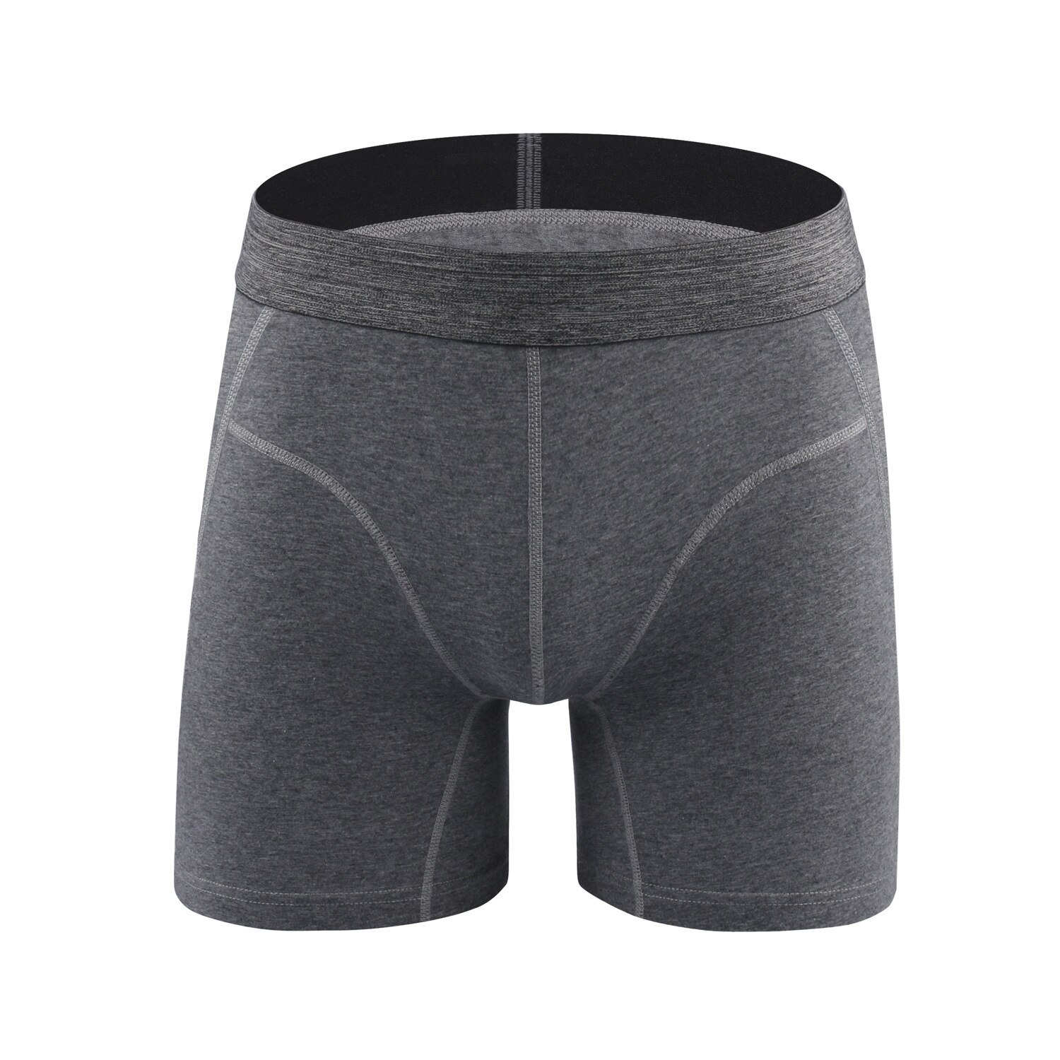 4 Pcs /lot Men&#39;s Underwear Comfortable Breathable Big Size Long Boxers Men Sport Underpants Solid Color Boxershorts