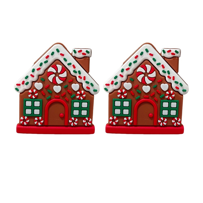 Silikon Halloween Skelett Türgriff Dekoration Weihnachten Schrankknopf Abdeckungen Lebkuchenhaus geformte Schubladengriffe wiederverwendbar: WEISS