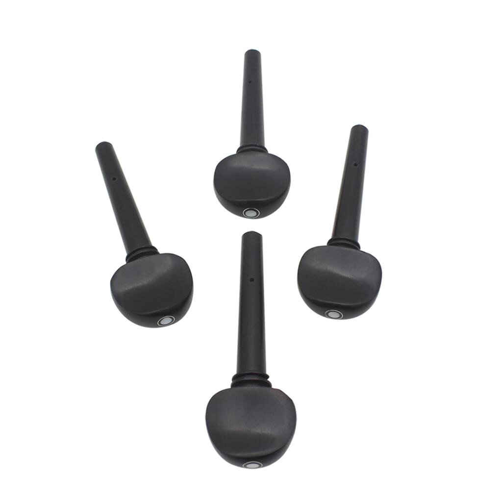Finest 4Pcs/Pack Ebony 3/4 4/4 Cello Machine Heads Cello Replacement Tuning Pegs Black