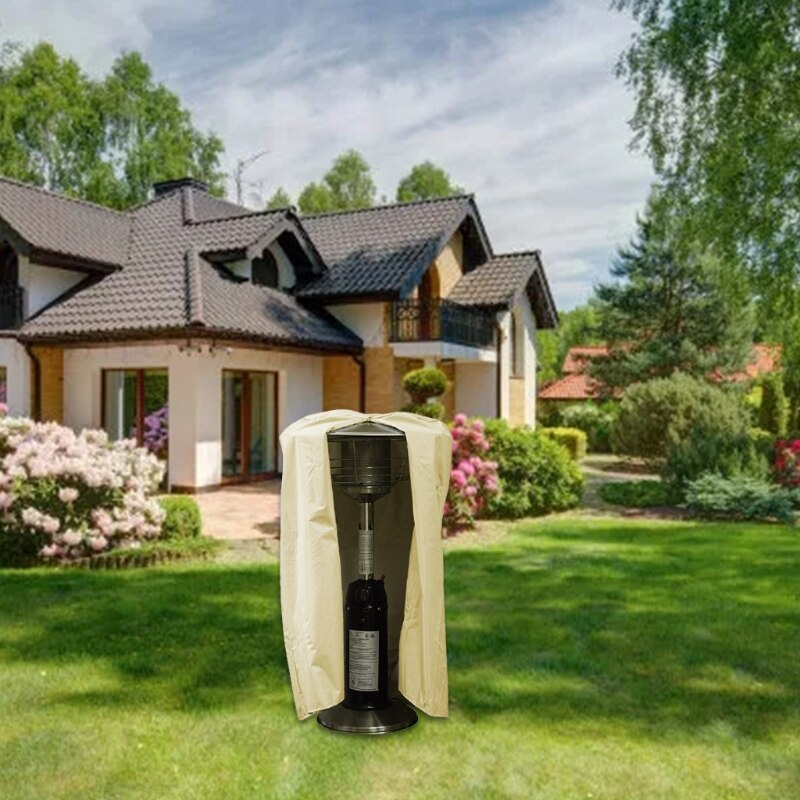 Universal Waterproof Heater Cover with Zipper Heavy Duty Outdoor Round Heater Cover Standup Patio Heater Dust Cover