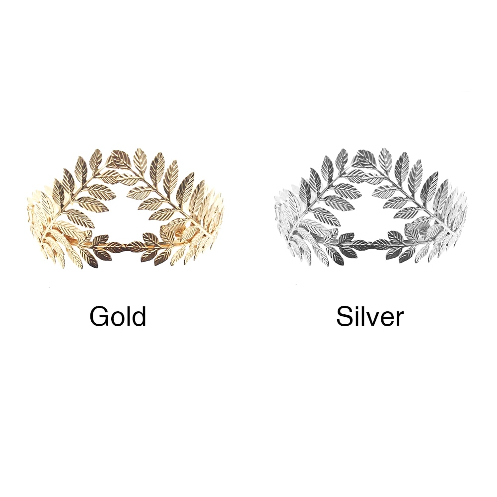 Serre-cheveux en forme de feuille en métal | Accessoires de mariage pour femmes, en forme de fleur, rétro, bandeau de cérémonie léger, couronne de laurier pour filles