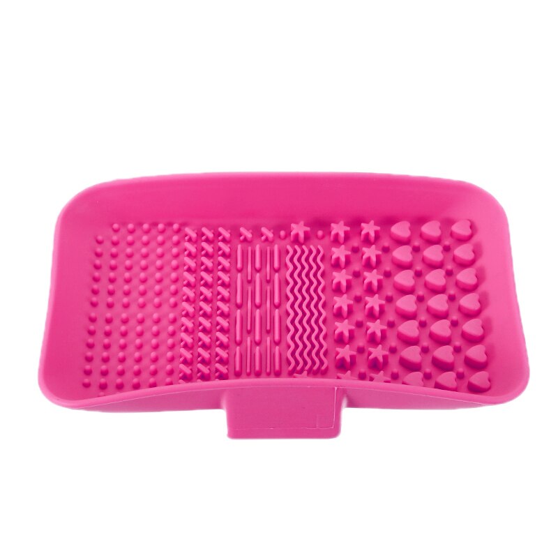 Almohadilla de limpieza para pinceles de maquillaje, tapete de silicona para cosmética, cepillo para cejas, herramienta de lavado, tabla raspadora, accesorios para brochas de maquillaje