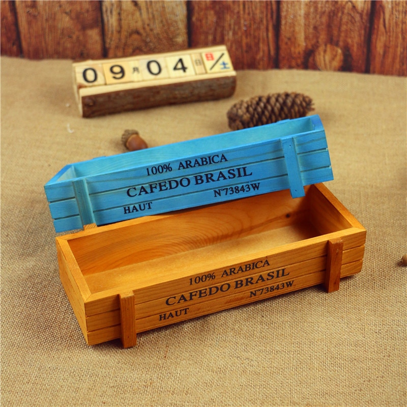 Maceta de madera para decoración de jardín, macetas, almacenamiento de artículos variados, suculentas, cajas de almacenamiento de madera, decoración del hogar